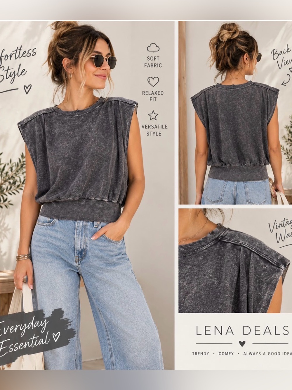 Zenana Washed Boat Neck Bottom Banded Dolman Sleeve Top